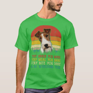 Retro Fox Terrier Elke Snack die je maakt Elke Maa T-shirt