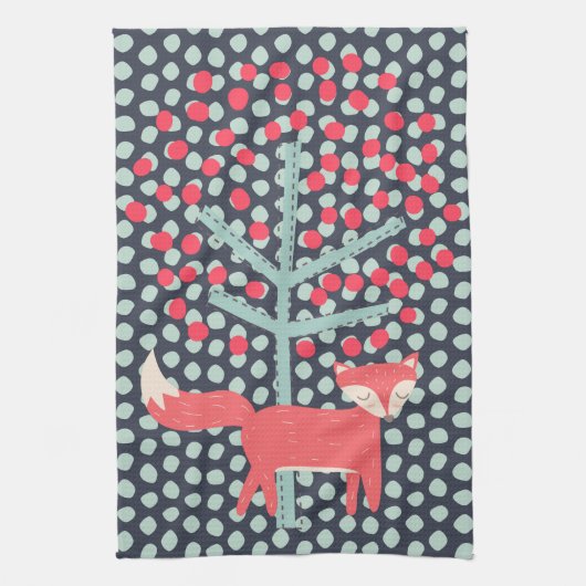 Retro Fox Theedoek (Verticaal)