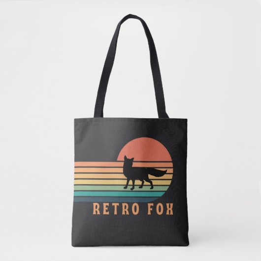 Retro Fox Tote Bag (Voorkant)