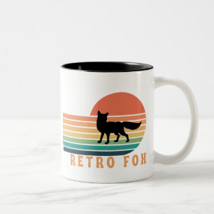 Retro Fox Tweekleurige Koffiemok