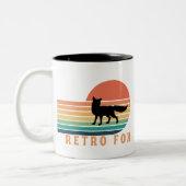 Retro Fox Tweekleurige Koffiemok (Links)