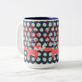 Retro Fox Tweekleurige Koffiemok (Voorkant links)