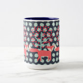 Retro Fox Tweekleurige Koffiemok (Center)