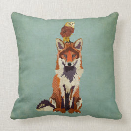 Retro Fox & Uil Kussen