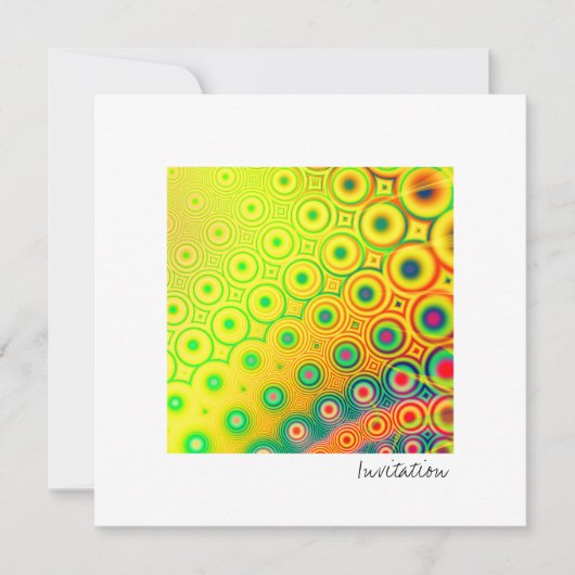 Retro ・ Fractal Art ・ Geel Kaart (Voorkant)