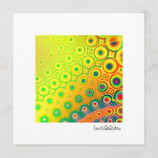 Retro ・ Fractal Art ・ Geel Kaart