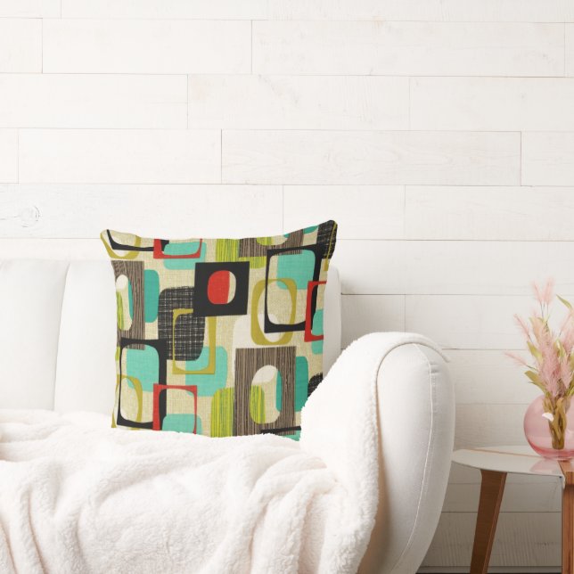 Retro Framed Tan Kussen (Bank)