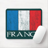 Retro France Flag mousepad Muismat (Met muis)