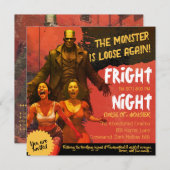 Retro Frankenstein Adult Horror Fright Night Kaart (Voorkant / Achterkant)