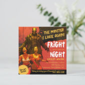 Retro Frankenstein Adult Horror Fright Night Kaart (Staand voorkant)