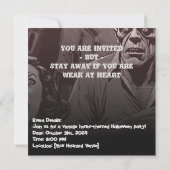 Retro Frankenstein  Horror Halloween Party Kaart (Achterkant)