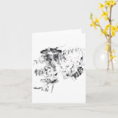 Retro Frankenstein Monster En Bruid Halloween Rom Kaart (Gele Bloem)