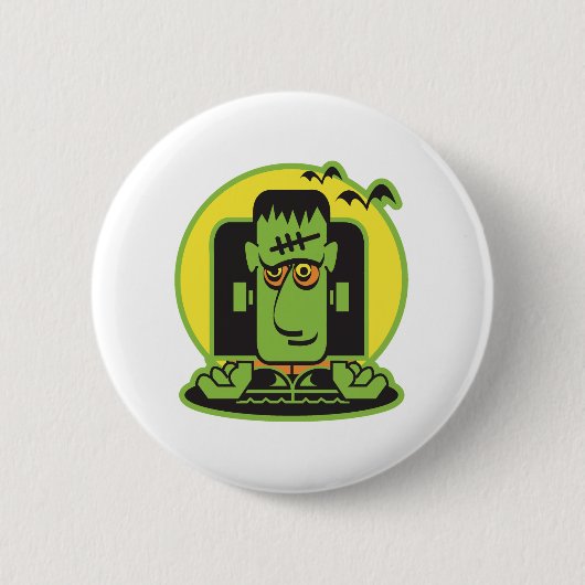 retro frankenstein ontwerp ronde button 5,7 cm (Voorkant)