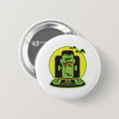 retro frankenstein ontwerp ronde button 5,7 cm (Voorkant /achterkant)