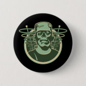 Retro Frankenstein Ronde Button 5,7 Cm (Voorkant)