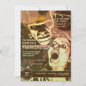 Retro Frankenstein Vintage Horror Kaart (Voorkant)