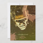 Retro Frankenstein Vintage Horror Kaart (Achterkant)