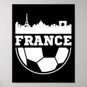 Retro Frankrijk Voetbalshirt Cadeau voor Spelers - Poster