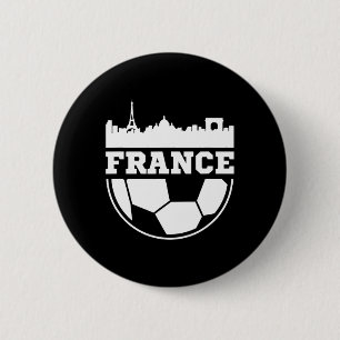 Retro Frankrijk Voetbalshirt Cadeau voor Spelers - Ronde Button 5,7 Cm