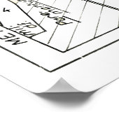 Retro Frans kledingpatroon Poster (Hoek)