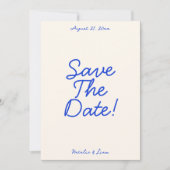 Retro Frans Kleurrijke Heldere Funky Moderne Bruil Save The Date (Voorkant)