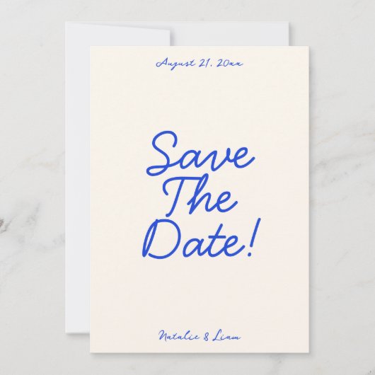 Retro Frans Kleurrijke Heldere Funky Moderne Bruil Save The Date (Voorkant)