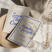 Retro Frans Kleurrijke Heldere Funky Moderne Bruil Save The Date