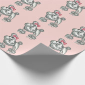 Retro Frans poedel inpakpapier (Hoek)