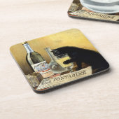 Retro frans poster "absinthe bourgeois" bier onderzetter (Linkerzijde)