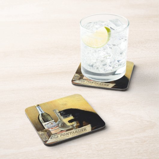 Retro frans poster "absinthe bourgeois" bier onderzetter (Rechterzijde)