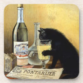 Retro frans poster "absinthe bourgeois" bier onderzetter (Voorkant)