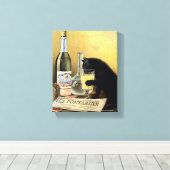Retro frans poster "absinthe bourgeois" canvas afdruk (Insitu (Houten vloer))