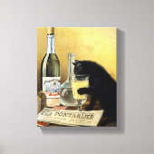 Retro frans poster "absinthe bourgeois" canvas afdruk (Voorkant)