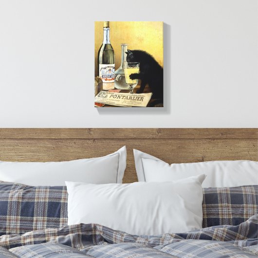 Retro frans poster "absinthe bourgeois" canvas afdruk (Insitu (Slaapkamer))
