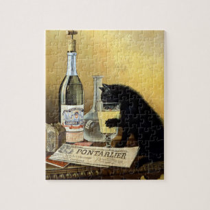 Retro frans poster "absinthe bourgeois" legpuzzel