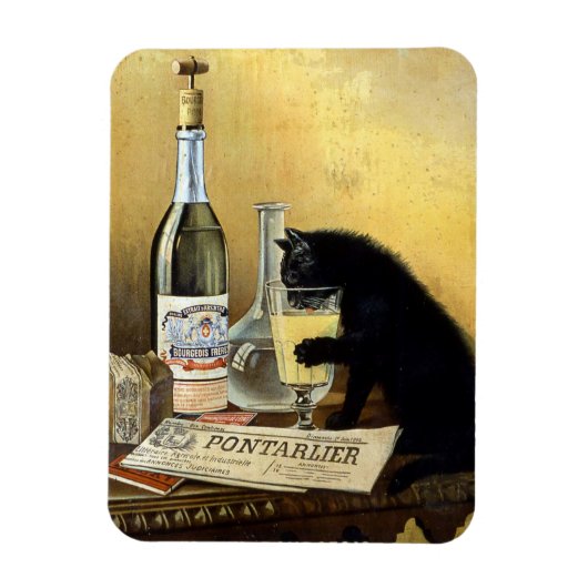 Retro frans poster "absinthe bourgeois" magneet (Verticaal)