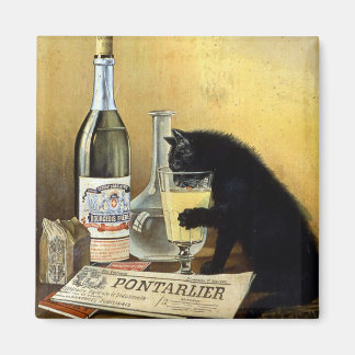 Retro frans poster "absinthe bourgeois" magneet