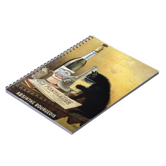 Retro frans poster "absinthe bourgeois" notitieboek (Linkerzijde)