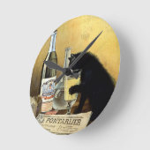 Retro frans poster "absinthe bourgeois" ronde klok (Hoek)