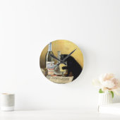 Retro frans poster "absinthe bourgeois" ronde klok (Huis)