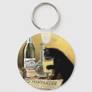 Retro frans poster "absinthe bourgeois" sleutelhanger