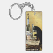 Retro frans poster "absinthe bourgeois" sleutelhanger (Voorkant Links)