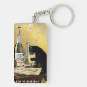 Retro frans poster "absinthe bourgeois" sleutelhanger