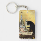 Retro frans poster "absinthe bourgeois" sleutelhanger (Voorkant)