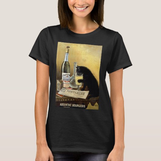 Retro frans poster "absinthe bourgeois" t-shirt (Voorkant)
