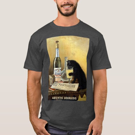 Retro frans poster "absinthe bourgeois" t-shirt (Voorkant)