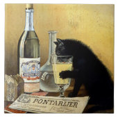 Retro frans poster "absinthe bourgeois" tegeltje (Voorkant)