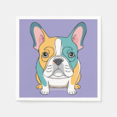 Retro Franse Bulldog Servetten (Voorkant)