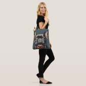 Retro Franse Bulldog Tote Tas (Op model)