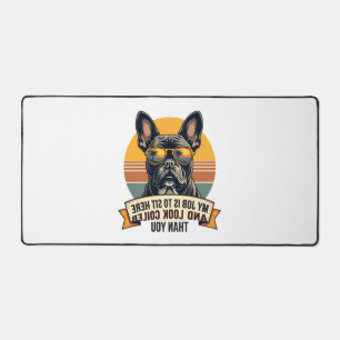 Retro Franse Bulldog Zonnebril Mijn Werk Is Om Te Bureaumat